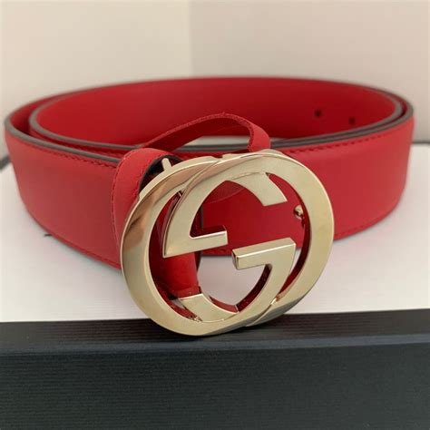 gucci red brasa belt swarovski feline|red Gucci Belts for Women .